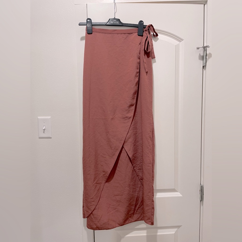 Dusty Rose - High Low Wrap Skirt